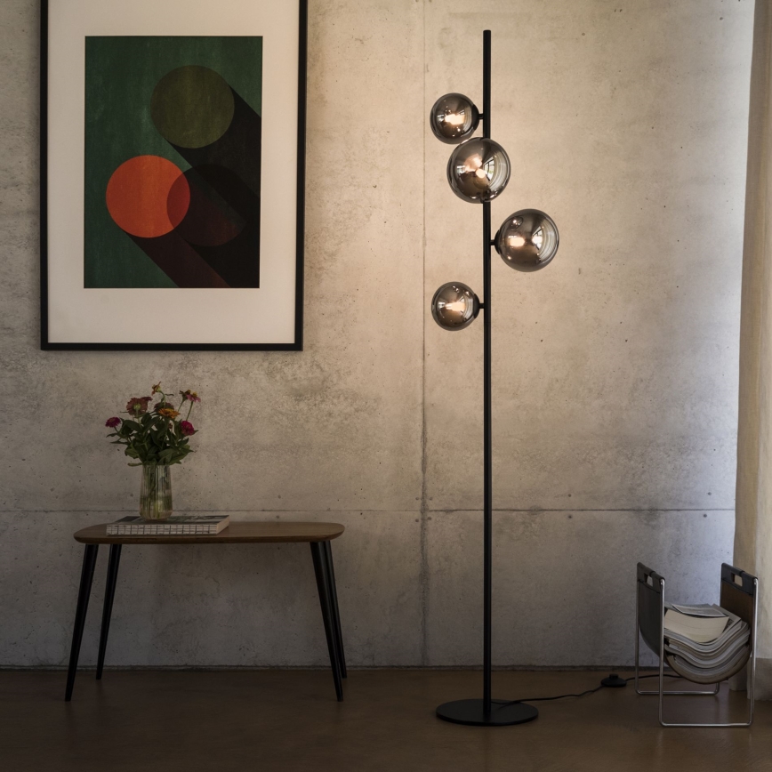 Ideal Lux - LED Talna svetilka PERLAGE 4xG9/3W/230V črna/dimna