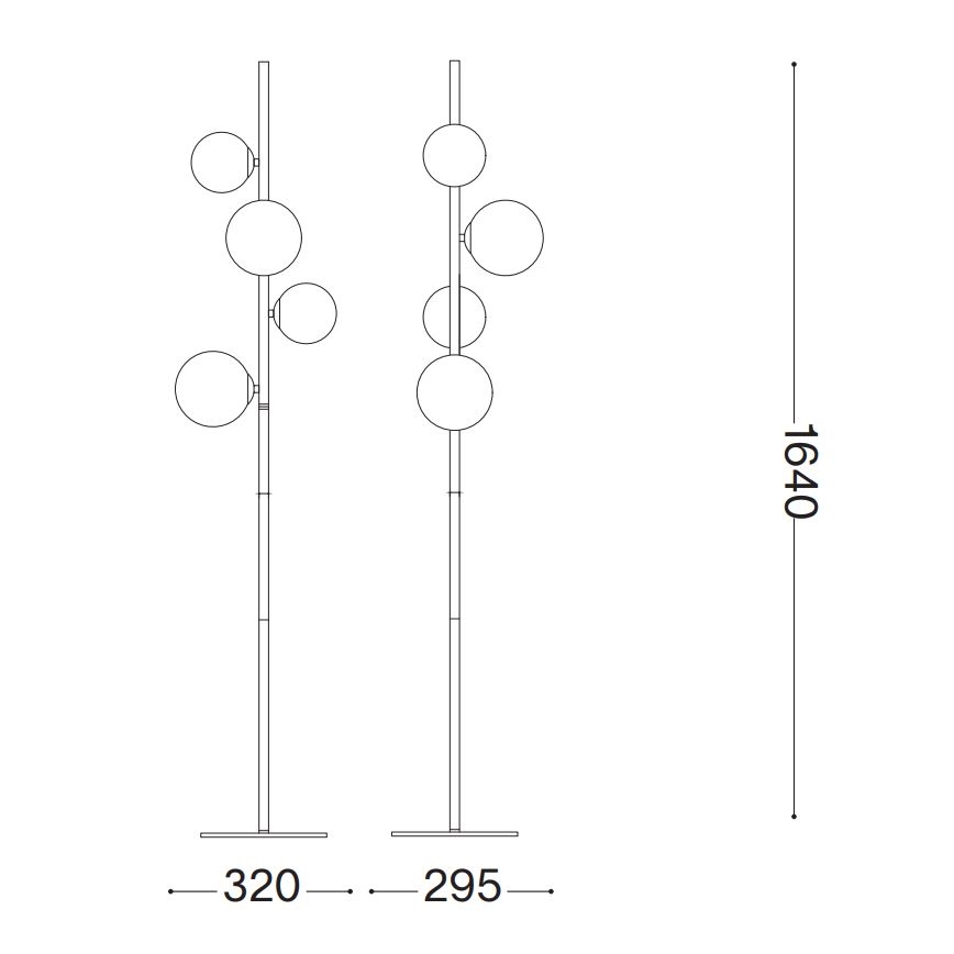 Ideal Lux - LED Talna svetilka PERLAGE 4xG9/3W/230V zlata/dimna