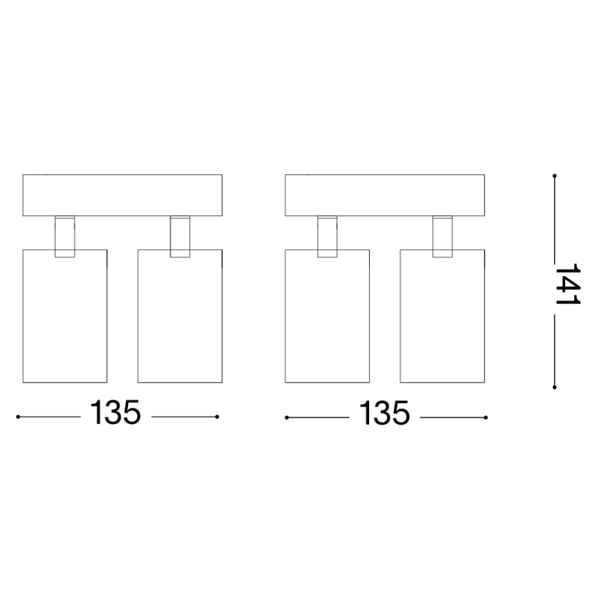 Ideal Lux - LED točkovno svetilo DYNAMITE 4xGU10/7W/230V CRI 90 črno