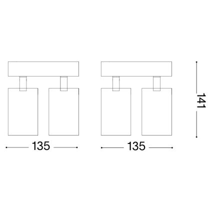 Ideal Lux - LED točkovno svetilo DYNAMITE 4xGU10/7W/230V CRI 90 medenina