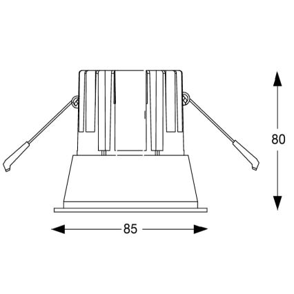 Ideal Lux - LED vgradna stropna svetilka GAME TRIM LED/11W/230V 3000K CRI 90 premer 8,5 cm IP40 zlata/črna