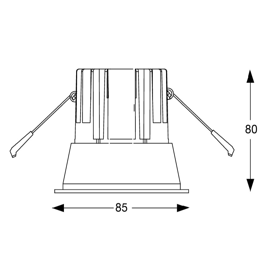 Ideal Lux - LED vgradna stropna svetilka GAME TRIM LED/11W/230V 3000K CRI 90 premer 8,5 cm IP40 zlata/črna