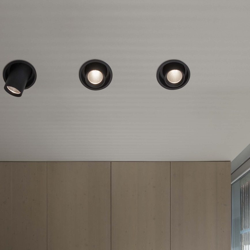 Ideal Lux - vgradna stropna LED točkovna svetilka NOVA LED/12W/230V 3000K CRI 90 premer 10 cm črna