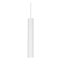Ideal Lux - LED viseča svetilka na kablu LOOK 1xGU10/7W/230V CRI 90 premer 6 cm bela