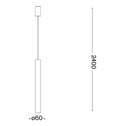Ideal Lux - LED viseča svetilka na kablu LOOK 1xGU10/7W/230V CRI 90 premer 6 cm bela