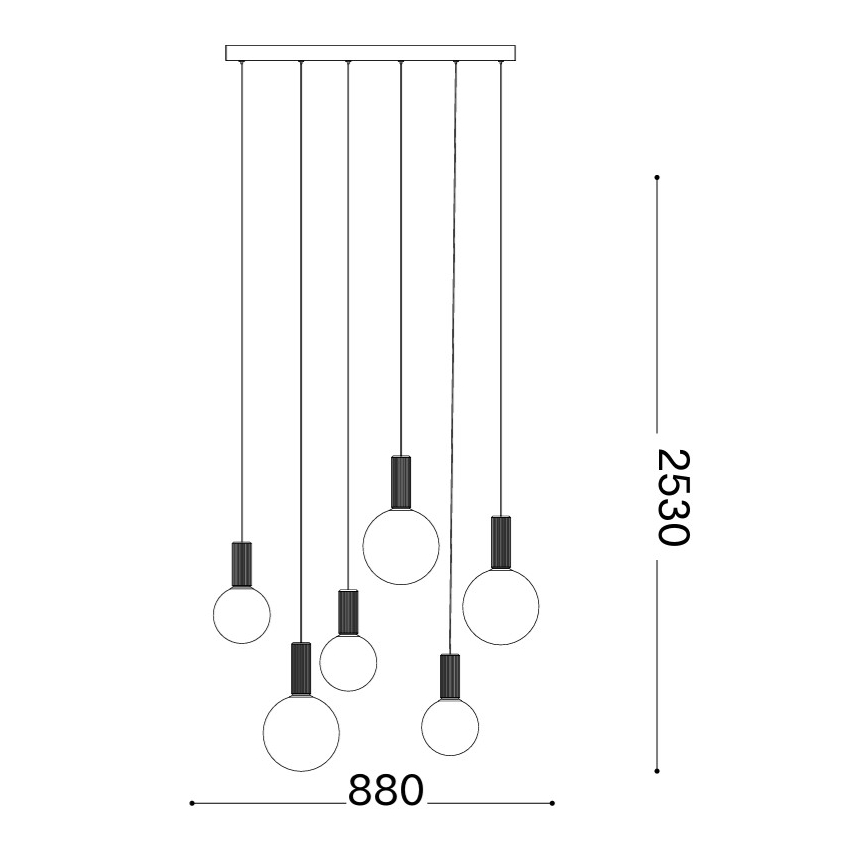 Ideal Lux - LED viseči lestenec na kablu ODEON LED/39W/230V CRI 90 bež/bela