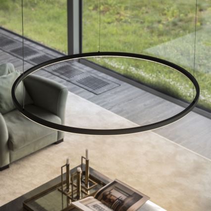 Ideal Lux - LED lestenec na kablu ORACLE SLIM LED/29W/230V 2700K CRI 90 premer 50 cm črna