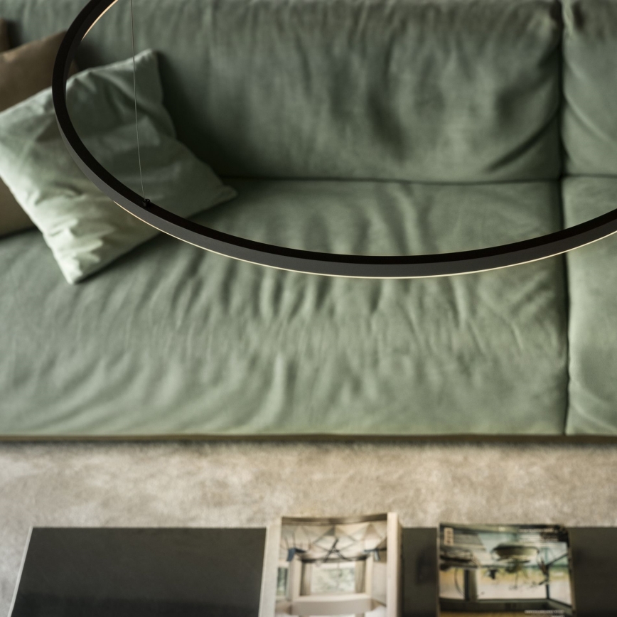 Ideal Lux - LED Lestenec na kablu ORACLE SLIM LED/29W/230V 3000K CRI 90 premer 50 cm črna