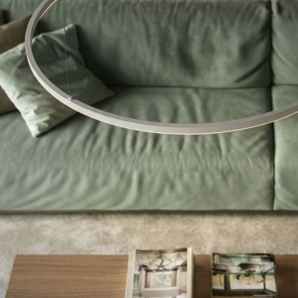 Ideal Lux - LED lestenec na žici ORACLE SLIM LED/53W/230V 2700K CRI 90 premer 90 cm bela