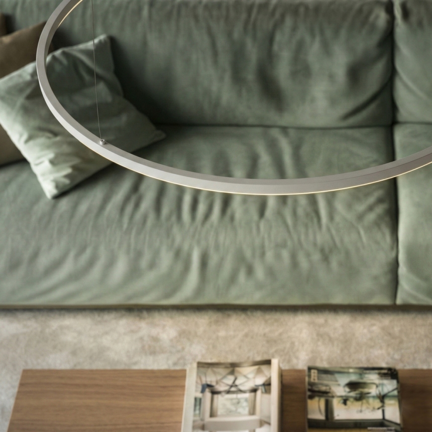 Ideal Lux - LED lestenec na žici ORACLE SLIM LED/53W/230V 2700K CRI 90 premer 90 cm bela