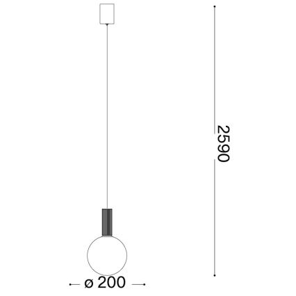 Ideal Lux - LED viseči lestenec ODEON LED/8W/230V CRI 90, premer 20 cm, bež/bela