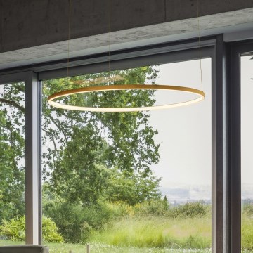 Ideal Lux - LED viseči lestenec ORACLE SLIM LED/37W/230V 3000K CRI 90 premer 70 cm v zlati barvi