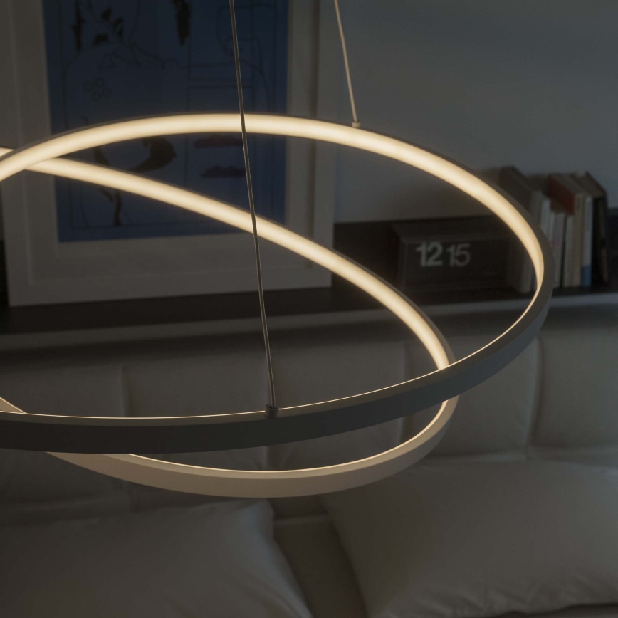 Ideal Lux - LED zatemljiv lestenec na kablu OZ LED/48W/230V Ø 60 cm CRI 90 bela