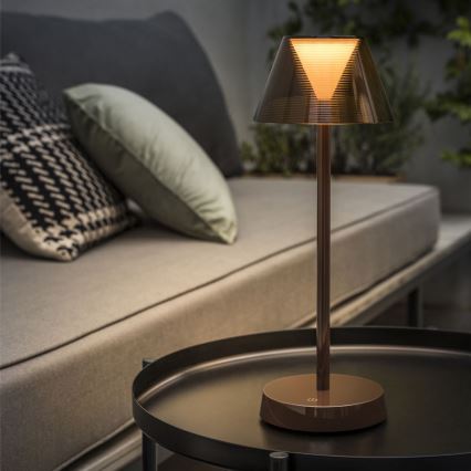 Ideal Lux - LED zatemnitvena dotikavna svetilka LOLITA LED/2,8W/5V 2200 mAh IP54 rjava