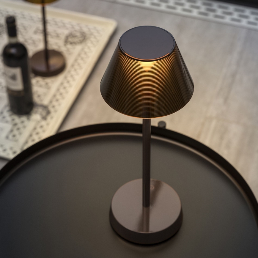 Ideal Lux - LED zatemnitvena dotikavna svetilka LOLITA LED/2,8W/5V 2200 mAh IP54 rjava