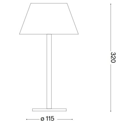 Ideal Lux - LED zatemnitvena na dotik za zunanjo uporabo PURE LED/1,5W/3,7V 2200 mAh CRI 90 IP54 rjava