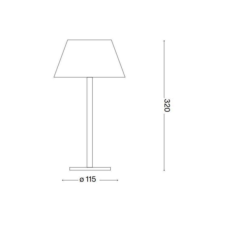 Ideal Lux - LED zatemnitvena na dotik za zunanjo uporabo PURE LED/1,5W/3,7V 2200 mAh CRI 90 IP54 rjava