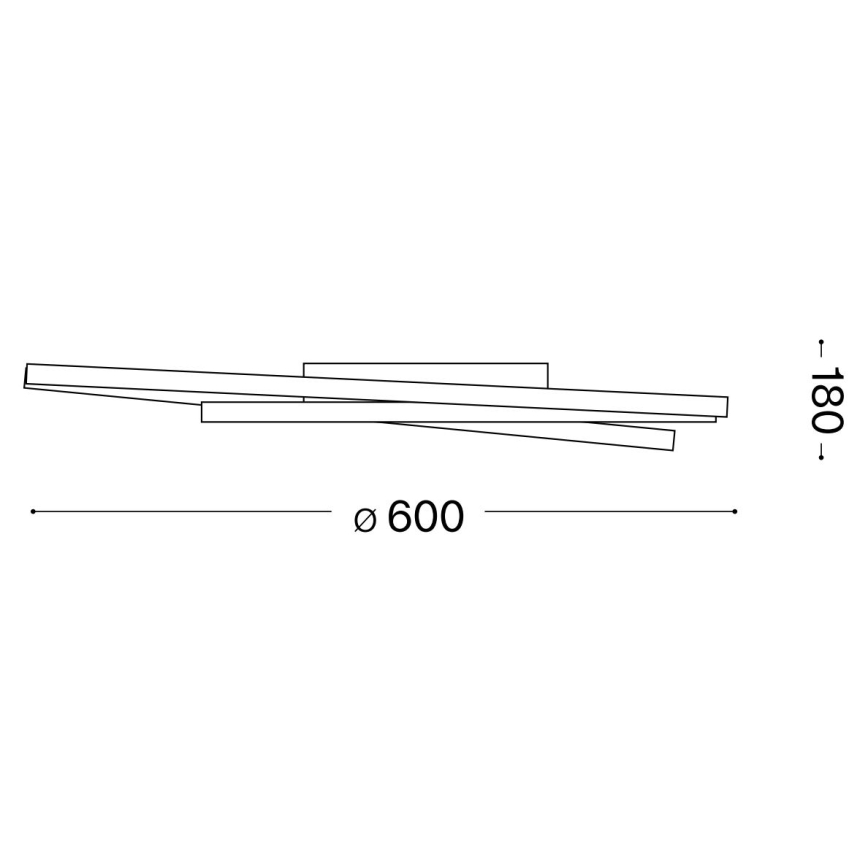 Ideal Lux - LED Zatemnitvena stropna svetilka OZ LED/48W/230V pr. 60 cm CRI 90 črna