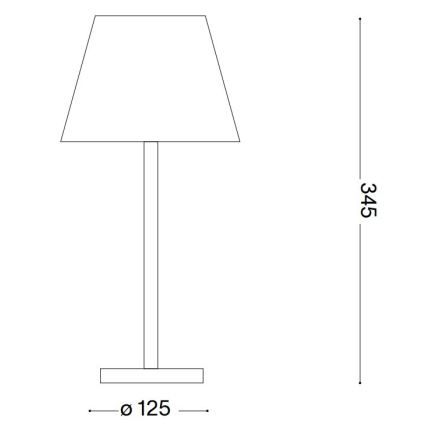 Ideal Lux - LED Zatemnitvena svetilka na dotik LOLITA LED/2,8W/5V 2200 mAh IP54 črna