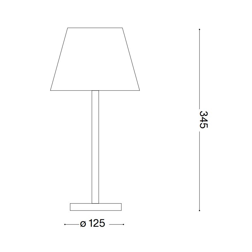 Ideal Lux - LED Zatemnitvena svetilka na dotik LOLITA LED/2,8W/5V 2200 mAh IP54 črna