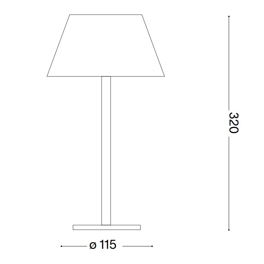 Ideal Lux - LED Zatemnitvena na dotik zunanja svetilka PURE LED/1,5W/3,7V 2200 mAh CRI 90 IP54 rjava