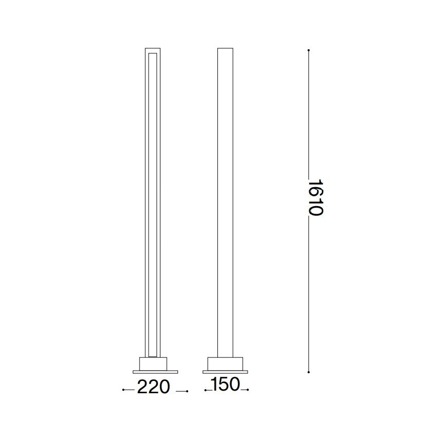 Ideal Lux - LED Zatemnitvena talna svetilka CRAFT LED/26W/230V CRI 90 bukev