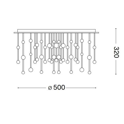 Ideal Lux - LED Zatemnitveni nadgradni lestenec ARMONY LED/48W/230V CRI 90 pr. 50 cm bela