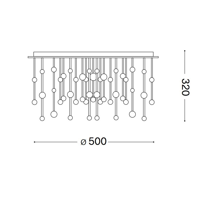 Ideal Lux - LED Zatemnitveni nadgradni lestenec ARMONY LED/48W/230V CRI 90 pr. 50 cm bela