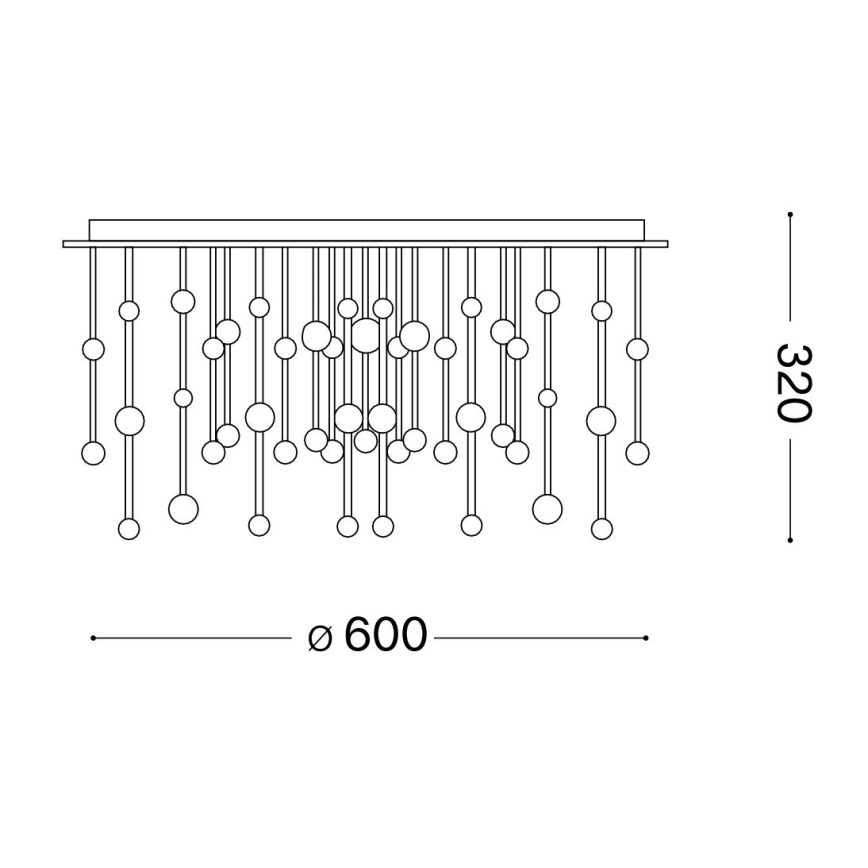 Ideal Lux - LED Zatemnitveni nadgradni lestenec ARMONY LED/56W/230V CRI 90 pr. 60 cm bela