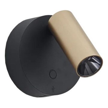 Ideal Lux - LED Zatemnjevalna stenska točkovna svetilka ELF LED/3W/230V CRI 95 zlata/črna