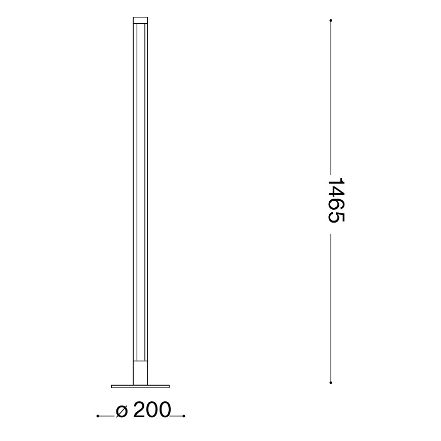 Ideal Lux - LED zatemnjevalna stoječa svetilka YOKO LED/16W/230V CRI 90 črna