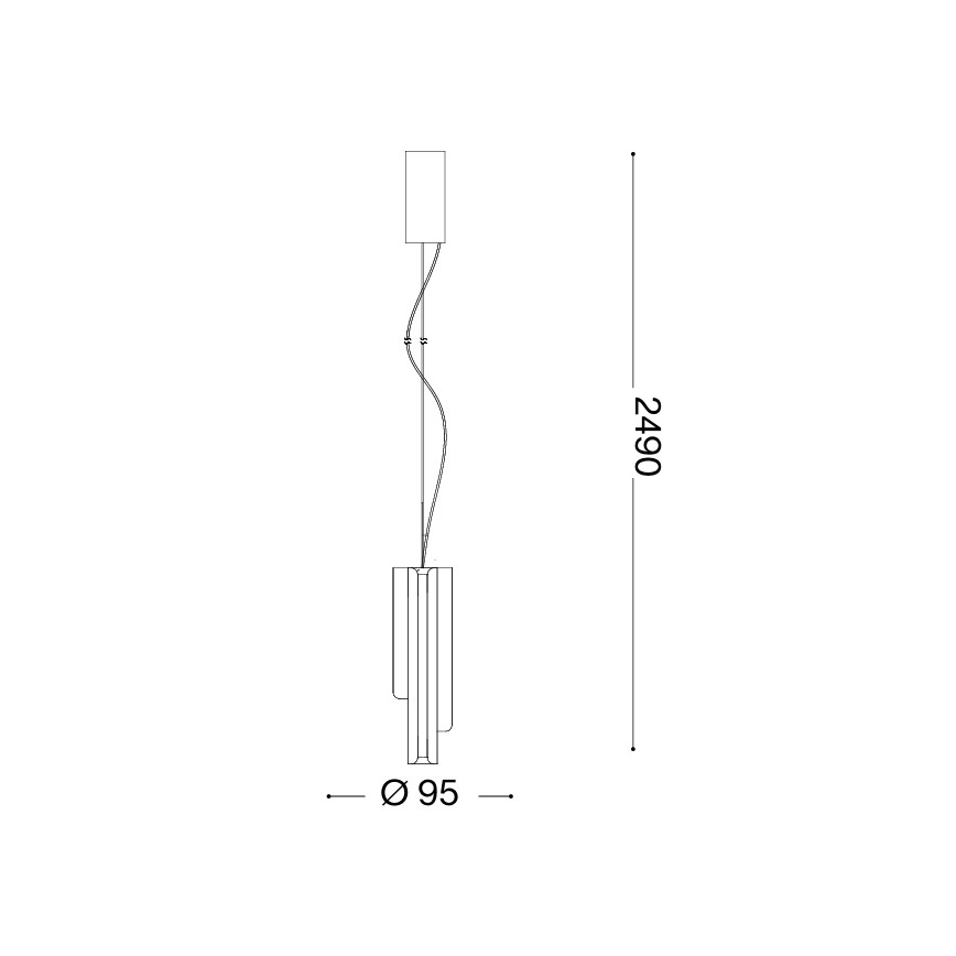 Ideal Lux - zatemnljiv LED lestenec na kablu DORICA 3xLED/9W/230V CRI 90 premer 9,5 cm črna
