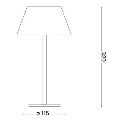 Ideal Lux - LED zatemnitvena na dotik za zunaj PURE LED/1,5W/3,7V 2200 mAh CRI 90 IP54 črna