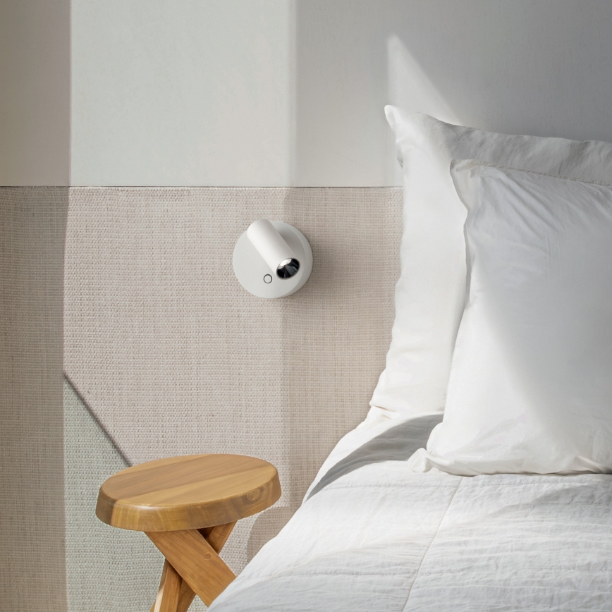 Ideal Lux - zatemnljivo LED stensko točkovno svetilo ELF, z upravljanjem na dotik, LED/3W/230V, CRI 95, bela