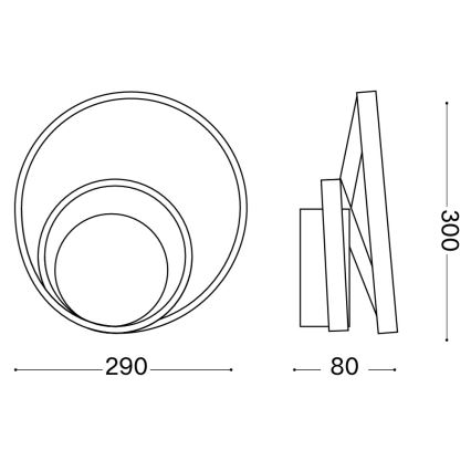 Ideal Lux - LED zatemnljivo stensko svetilo OZ LED/28W/230V CRI 90 bela