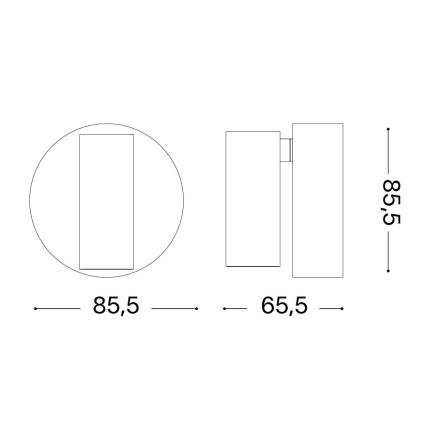 Ideal Lux - LED zatemnjiva stenska točkovna svetilka na dotik ELF LED/3W/230V CRI 95 črna