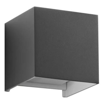 Ideal Lux - LED Zunanja stenska svetilka ATOM LED/12W/230V CRI 90 IP54 antracit