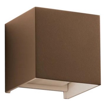 Ideal Lux - LED zunanja stenska svetilka ATOM LED/12W/230V CRI 90 IP54 rjava