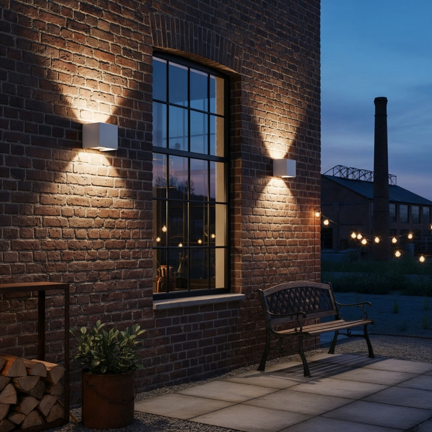 Ideal Lux - LED Zunanja stenska svetilka ATOM LED/12W/230V CRI 90 IP54 bela