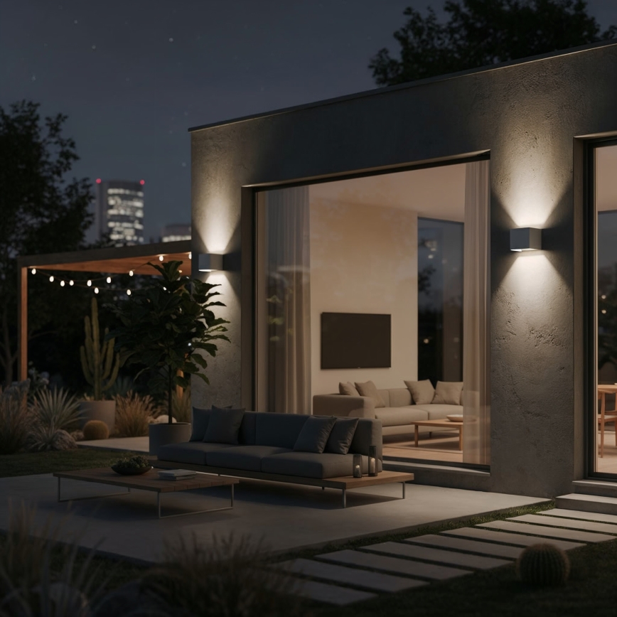 Ideal Lux - LED Zunanja stenska svetilka ATOM LED/12W/230V CRI 90 IP54 bela