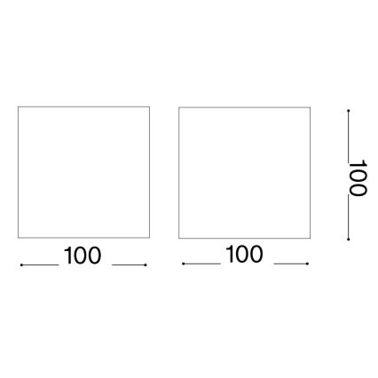Ideal Lux - LED Zunanja stenska svetilka ATOM LED/12W/230V CRI 90 IP54 črna