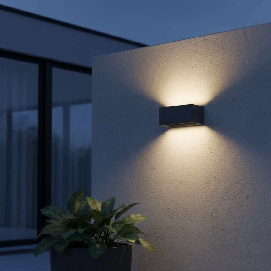 Ideal Lux - LED Zunanja stenska svetilka ATOM LED/25W/230V CRI 90 IP54 antracit