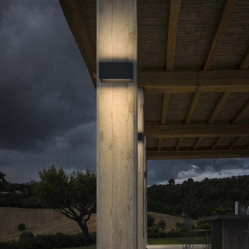 Ideal Lux - LED Zunanja stenska svetilka ATOM LED/25W/230V CRI 90 IP54 antracit