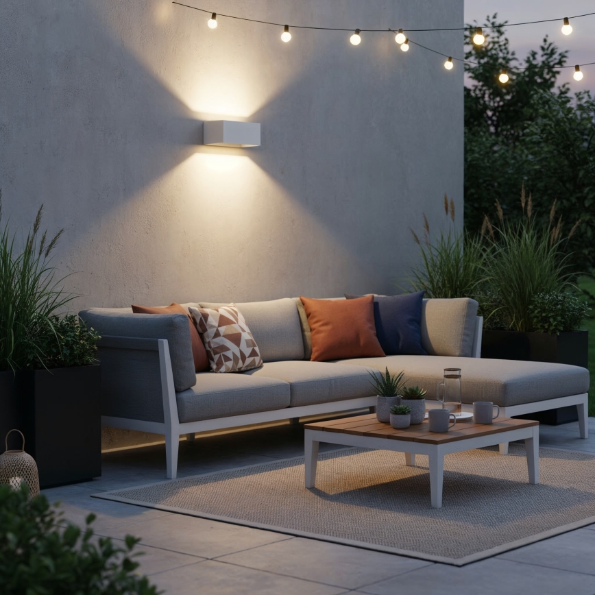 Ideal Lux - LED Zunanja stenska svetilka ATOM LED/25W/230V CRI 90 IP54 bela