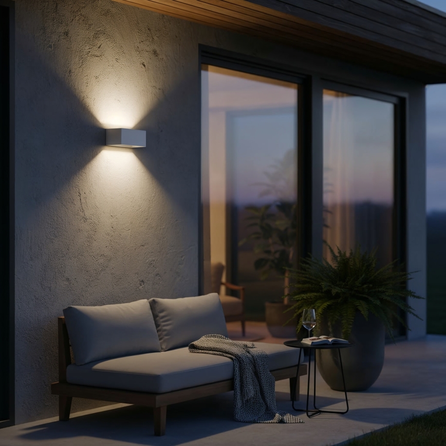 Ideal Lux - LED Zunanja stenska svetilka ATOM LED/25W/230V CRI 90 IP54 bela