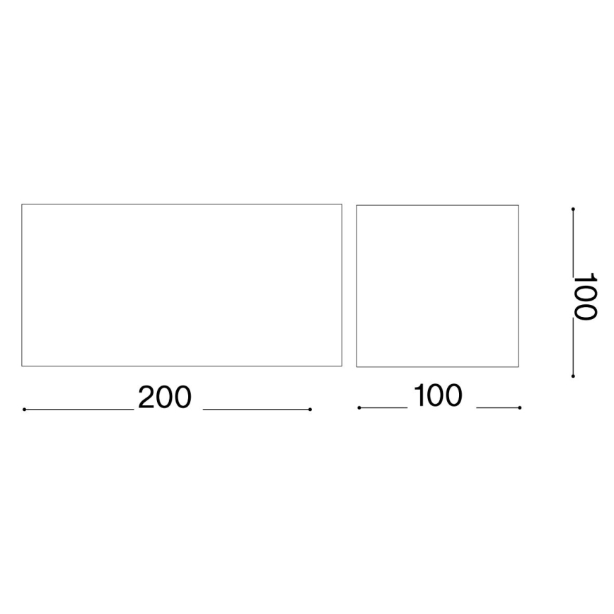 Ideal Lux - LED Zunanja stenska svetilka ATOM LED/25W/230V CRI 90 IP54 črna