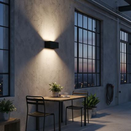 Ideal Lux - LED Zunanja stenska svetilka ATOM LED/25W/230V CRI 90 IP54 črna