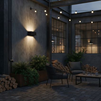 Ideal Lux - LED Zunanja stenska svetilka ATOM LED/25W/230V CRI 90 IP54 črna