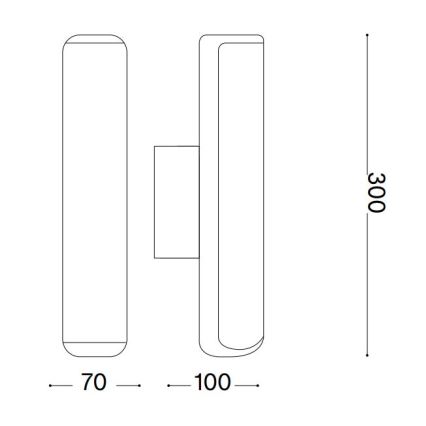 Ideal Lux - LED Zunanja stenska svetilka ETERE LED/9,5W/230V 4000K CRI 90 IP44 črna