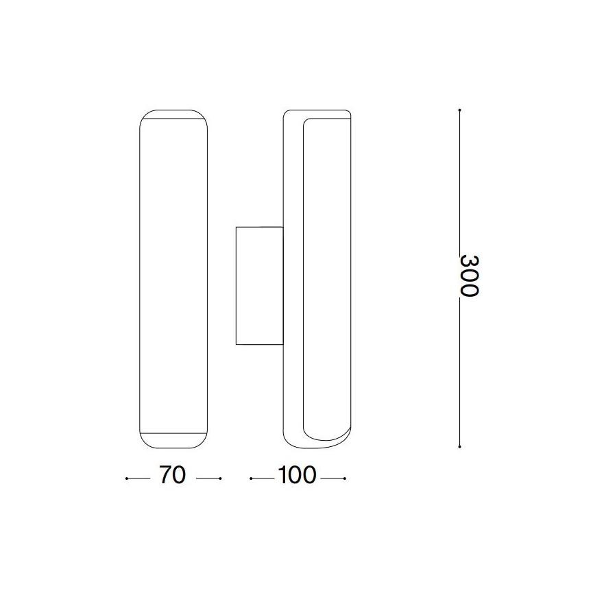Ideal Lux - LED Zunanja stenska svetilka ETERE LED/9,5W/230V 4000K CRI 90 IP44 črna